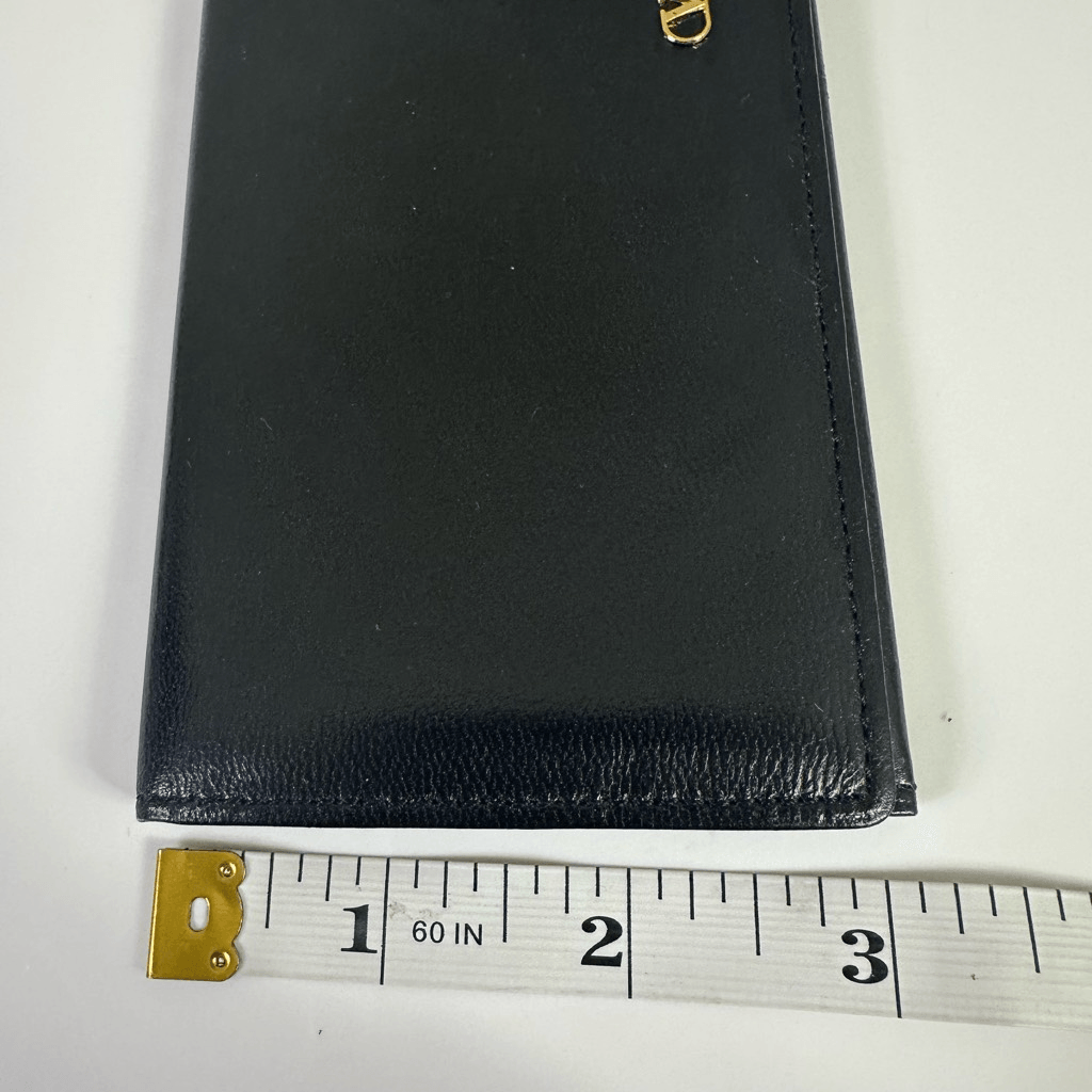 Valentino Garavani Slim Bifold Card Wallet Black Leather