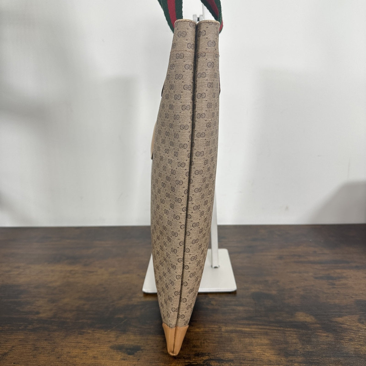 Gucci Micro GG Monogram Vintage Tote Bag Womens Large Brown Canvas Italy Web