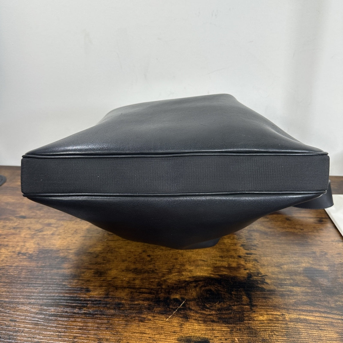 Gucci Leather Hobo Bag Large Solid Black Nylon Shoulder Italy Silver Hardware