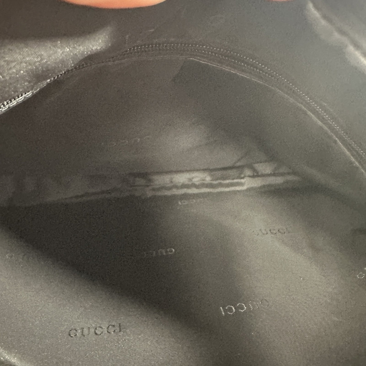Gucci Leather Hobo Bag Large Solid Black Nylon Shoulder Italy Silver Hardware