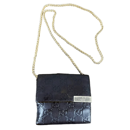Gucci Guccissima Compact Brown Leather Wallet
