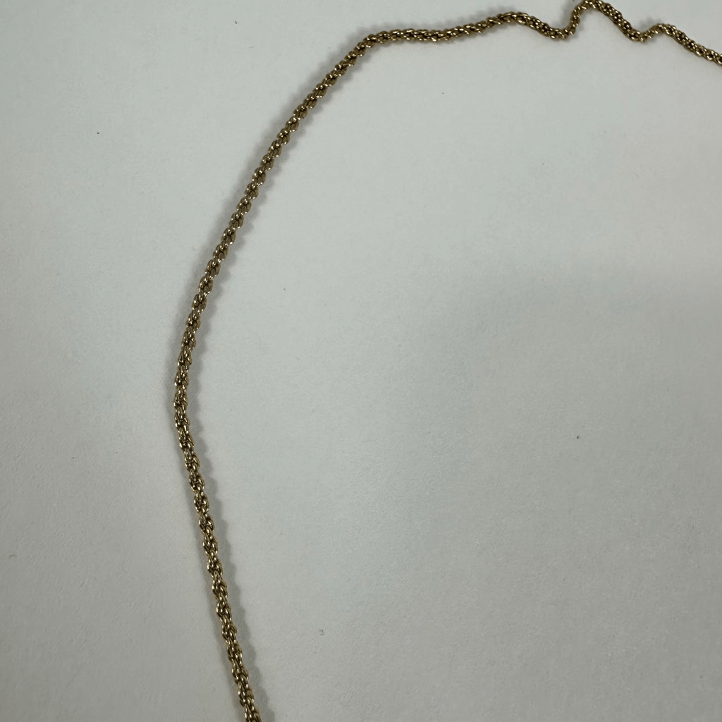 Christian Dior CD Logo Gold Tone Pendant Necklace