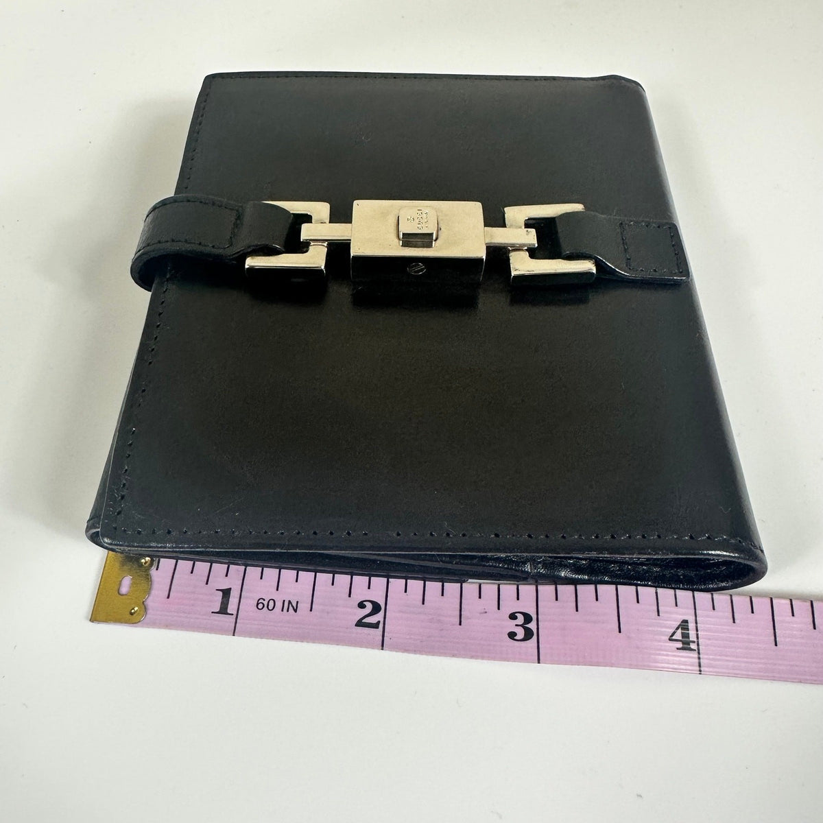 Authentic Gucci Jackie Compact Black Leather Wallet