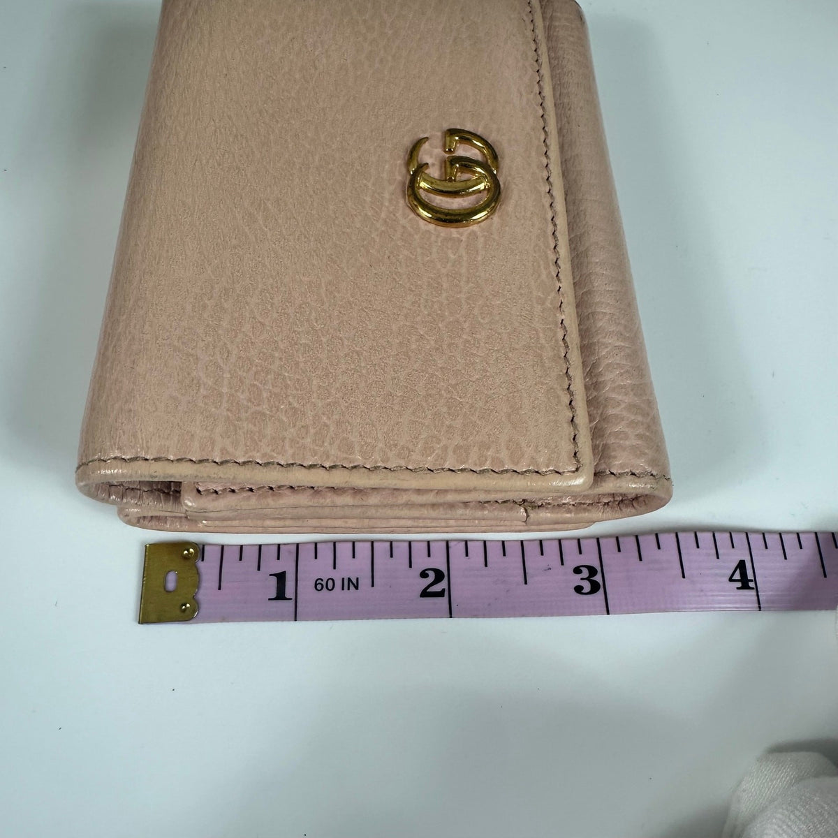 Gucci Marmont Pink Leather Compact Wallet - Preowned Authentic