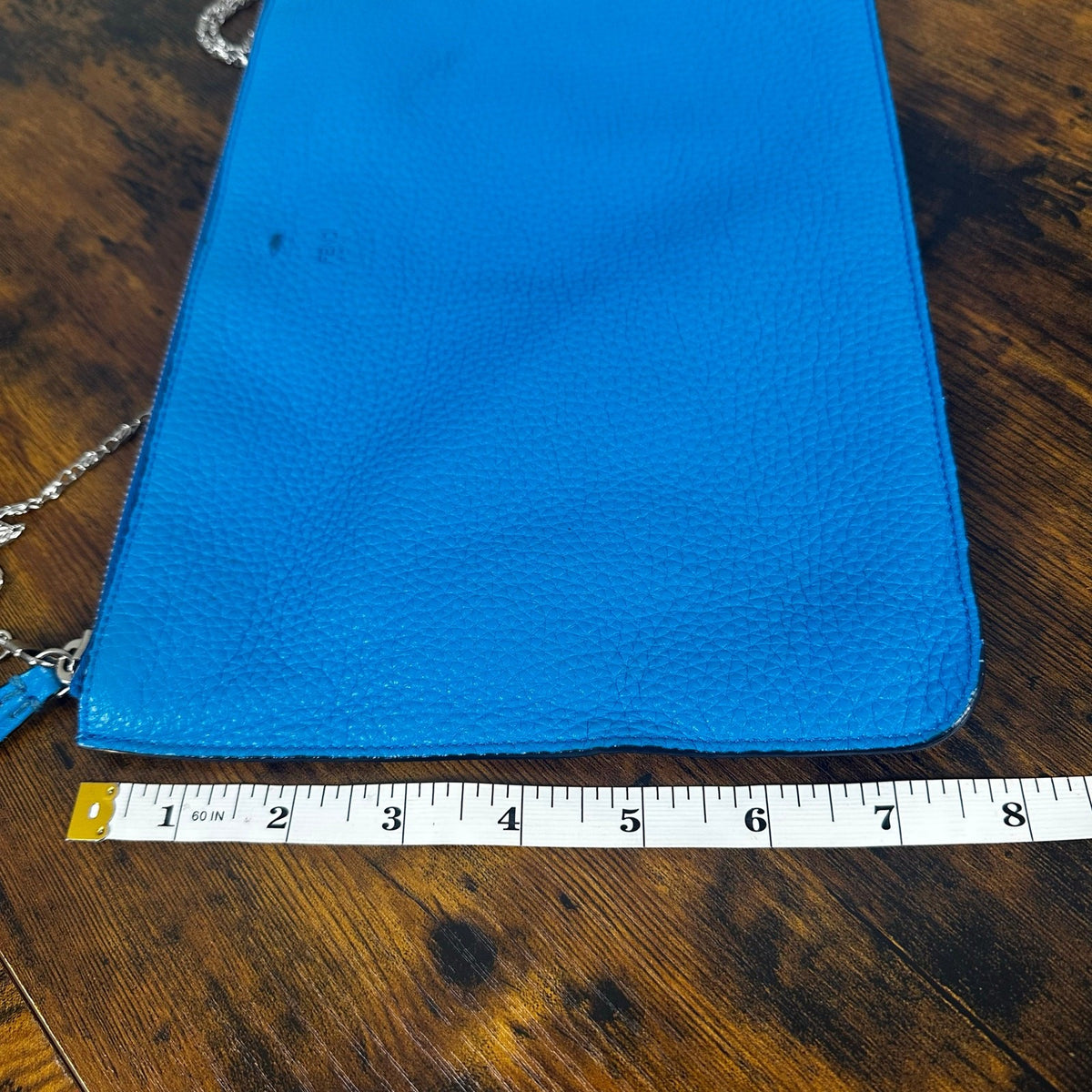 Fendi Selleria Blue Leather Clutch Bag