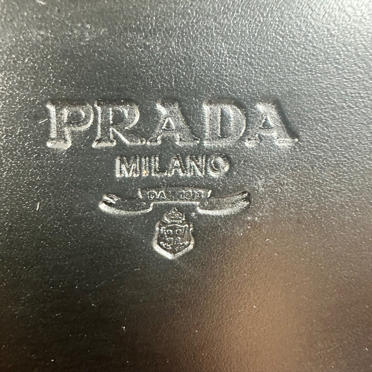 Prada Milano Vitello Lissato Black Leather Top Handle Bag Authentic Designer