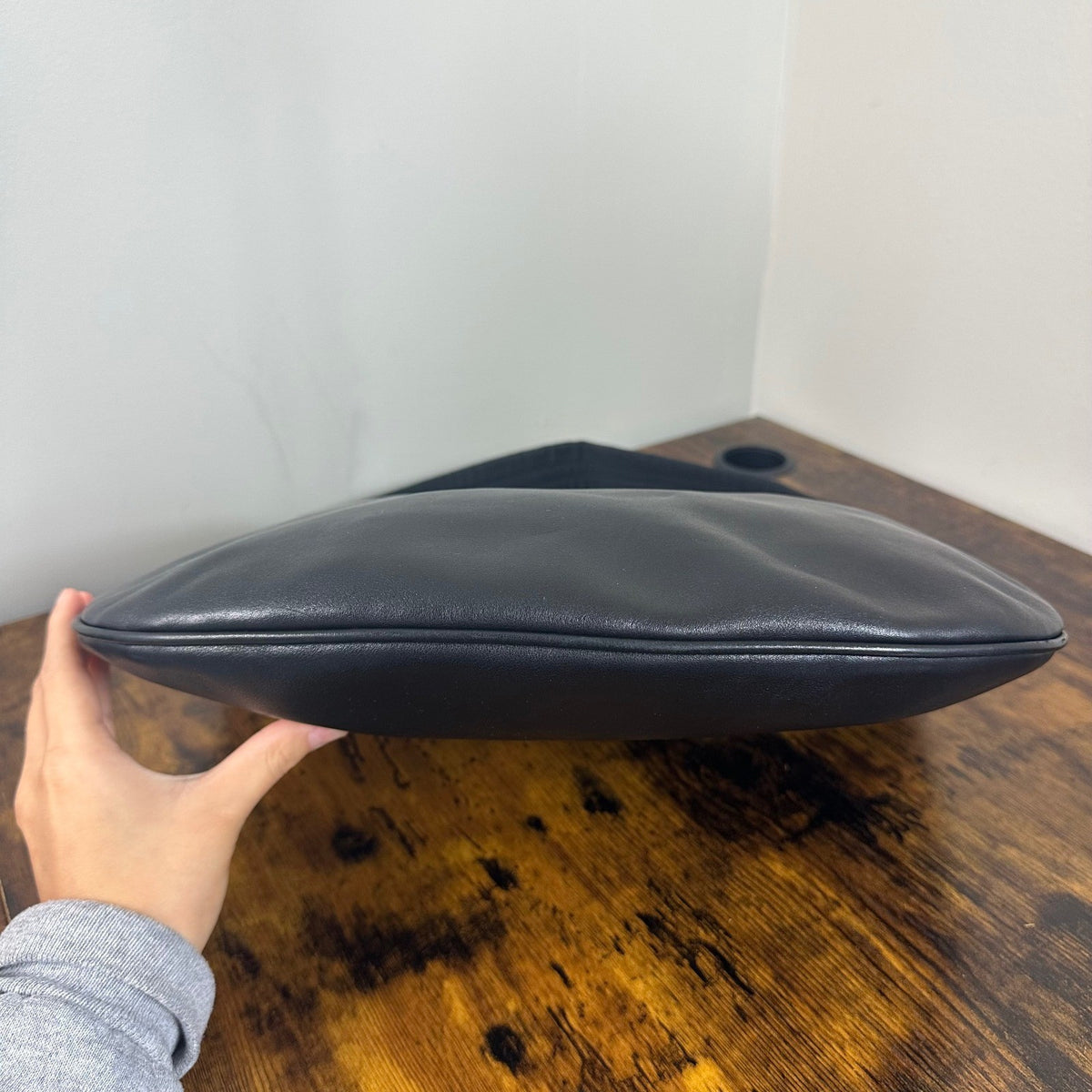 Gucci Black Leather Hobo Shoulder Bag Authentic Made in Italy