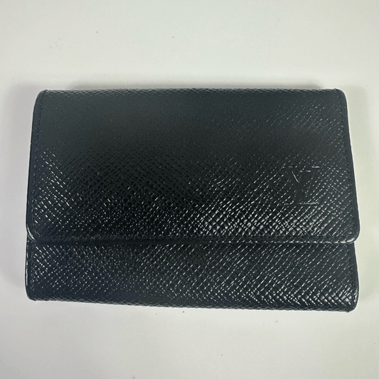 Louis Vuitton Black Taiga Leather 6 Key Case Holder