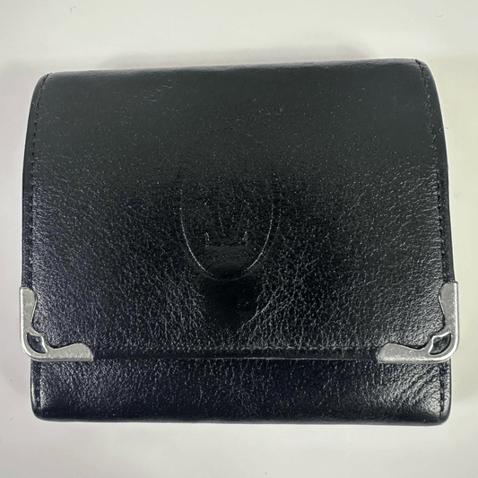 Cartier Vintage Black Leather Coin Purse Case