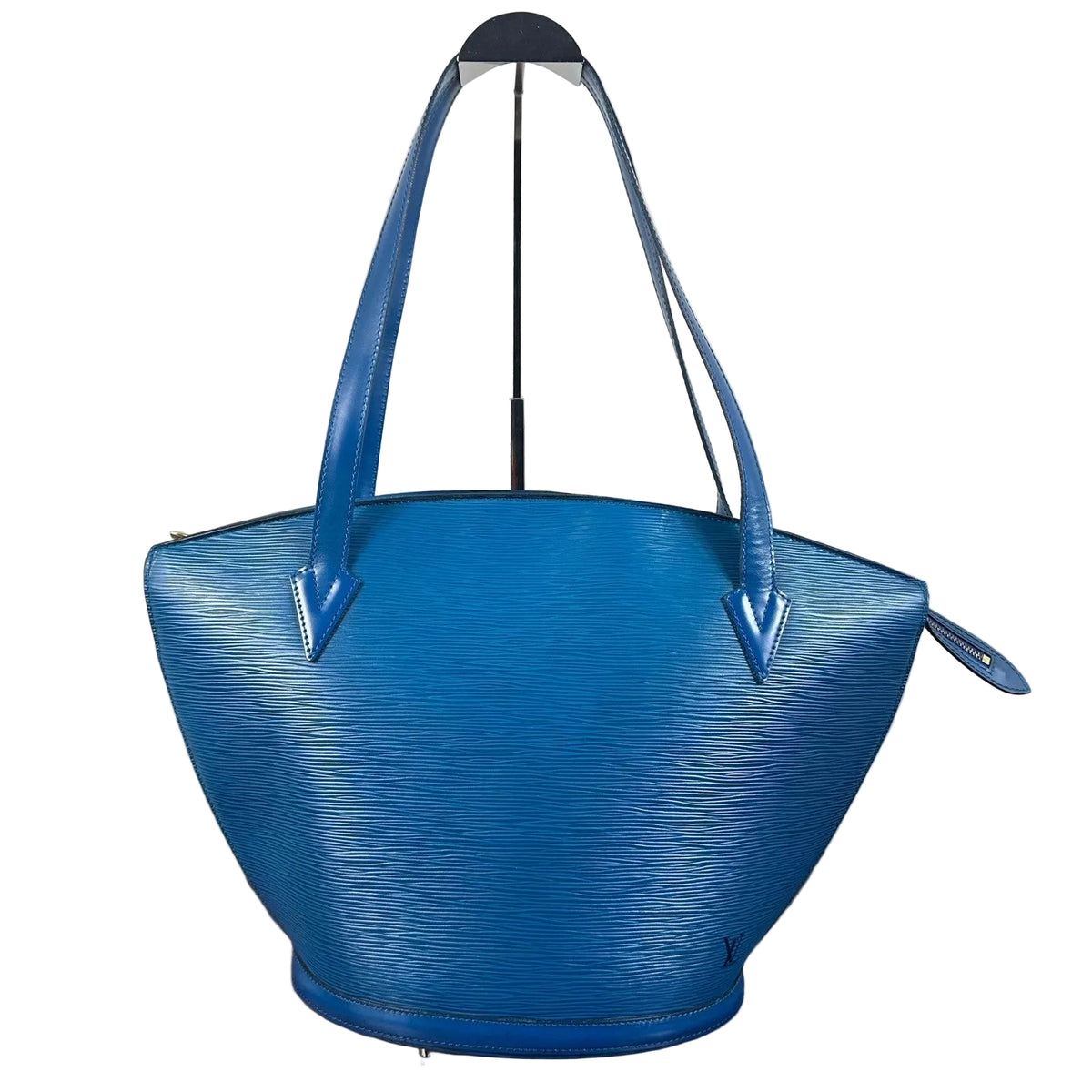 Louis Vuitton Epi Leather Saint Jacques Shoulder Bag Blue Vintage Authentic