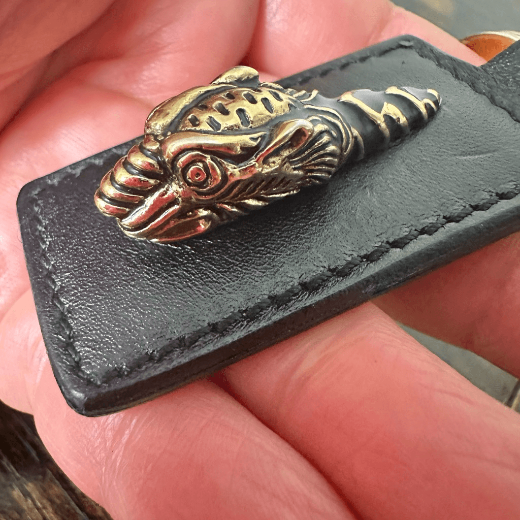 Gucci Tiger Metal Leather Key Ring Keychain Bag Charm