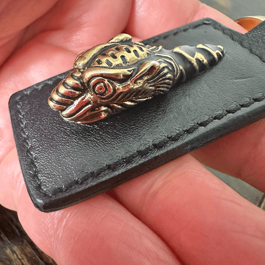 Gucci Tiger Metal Leather Key Ring Keychain Bag Charm
