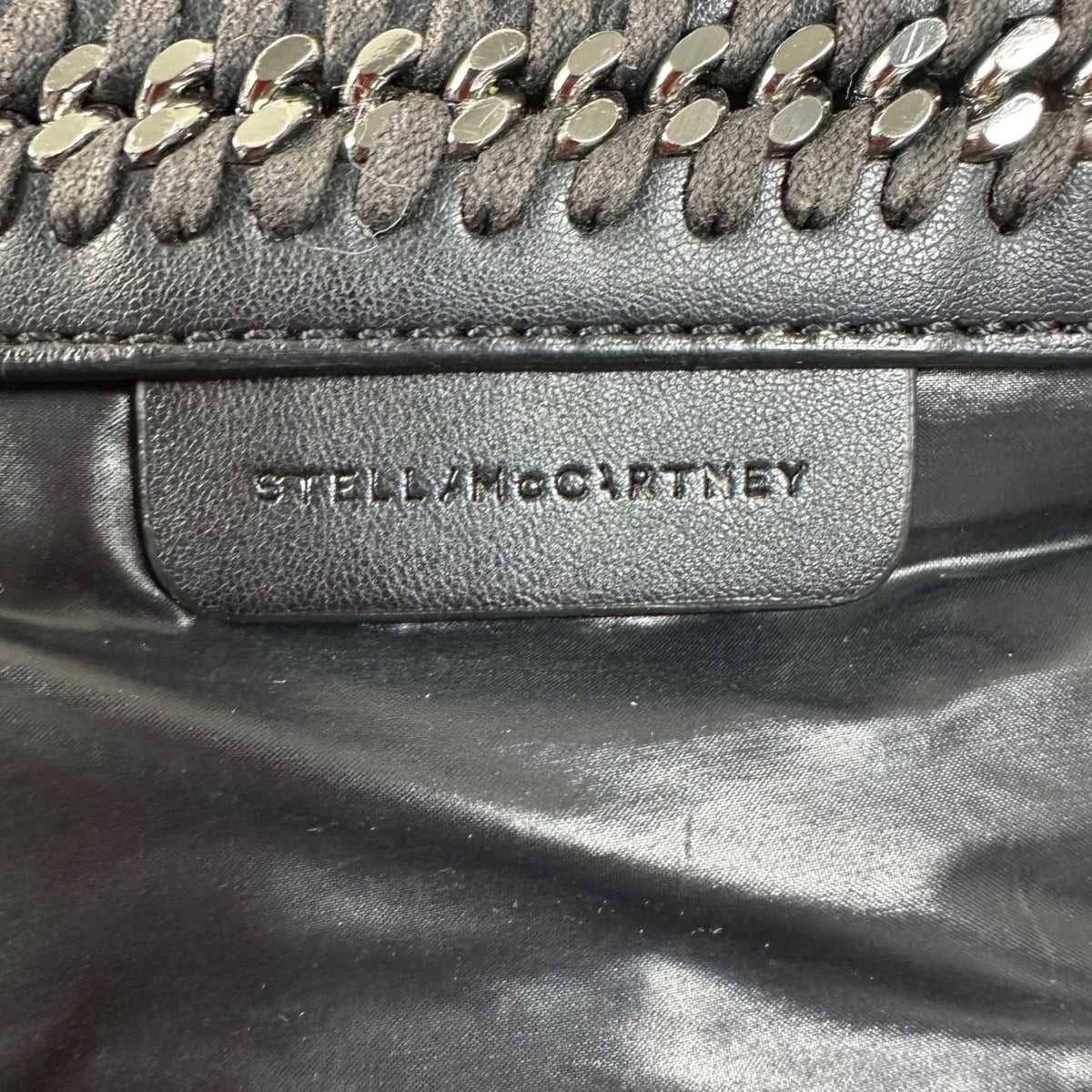 Stella McCartney Black Padded Star Mini Backpack Chain Detail Italy
