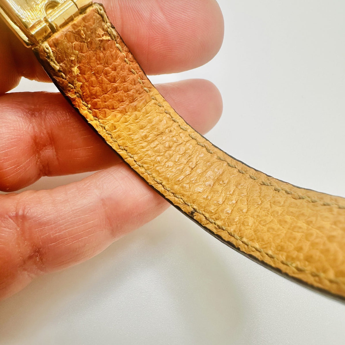 Gucci Brown Gold Belt Motif Leather Fashion Bracelet Jewelry Italian Designer