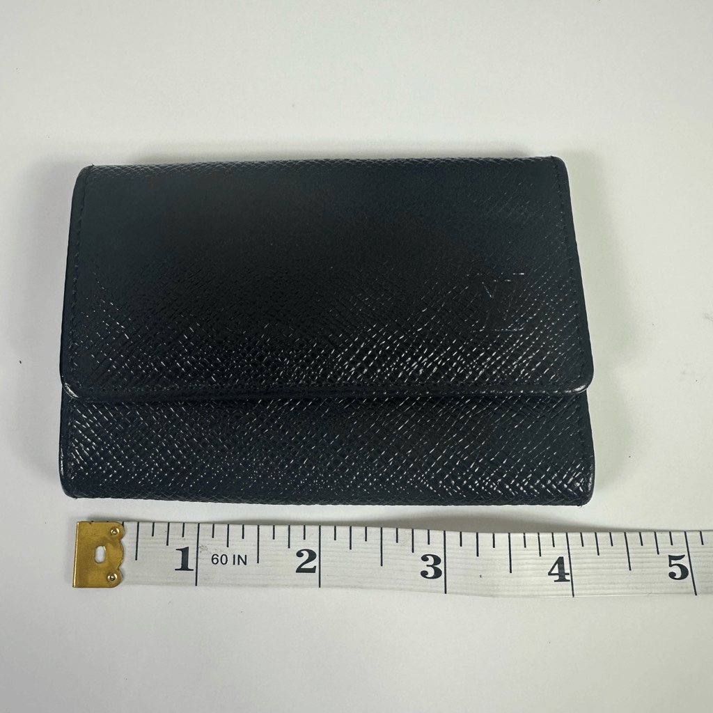 Louis Vuitton Black Taiga Leather 6 Key Case Holder