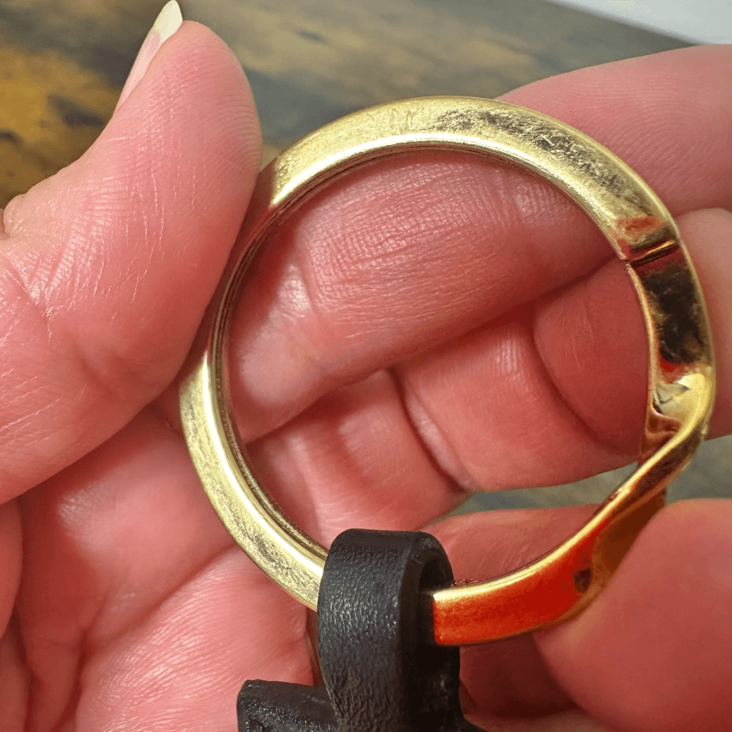 Gucci Tiger Metal Leather Key Ring Keychain Bag Charm