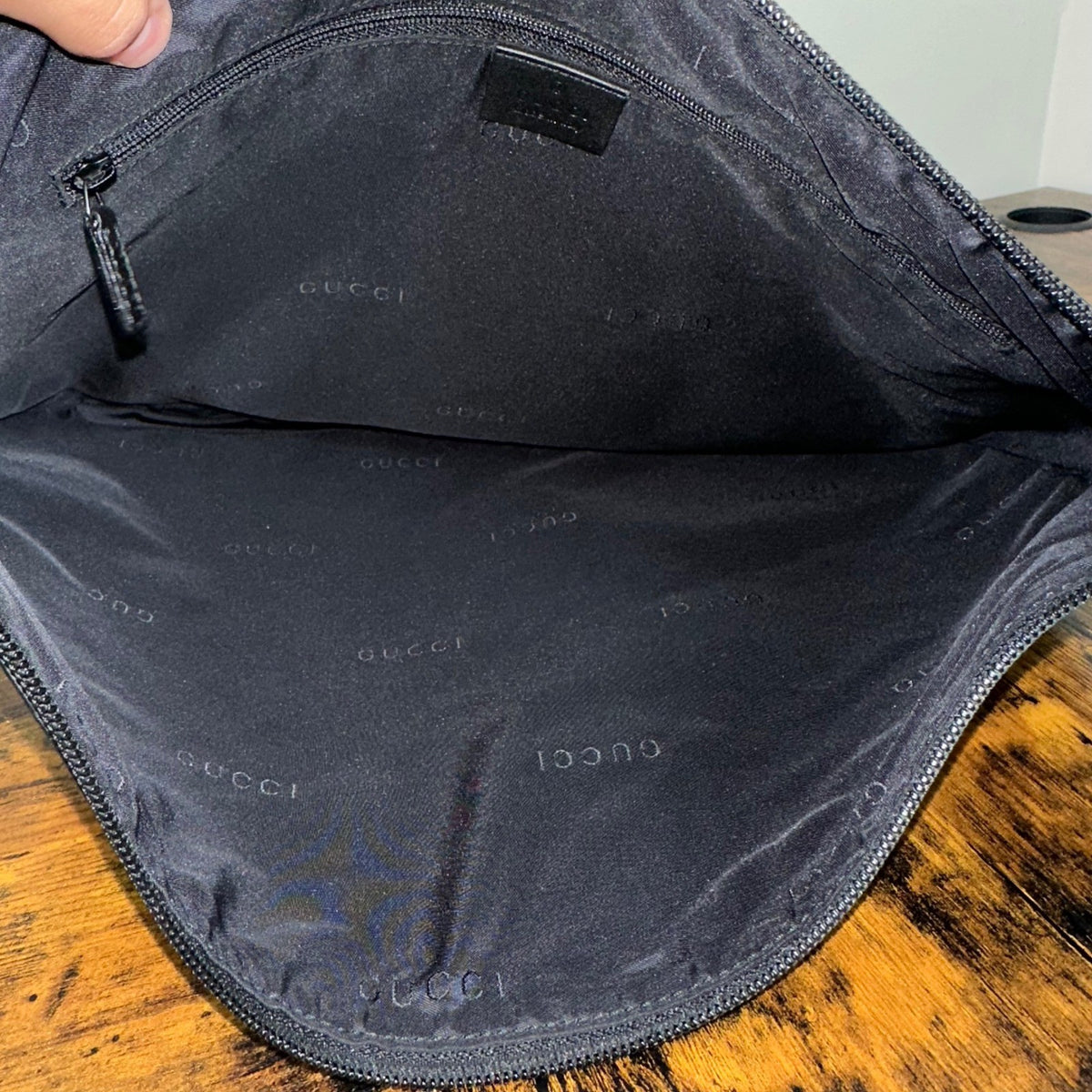 Gucci Black Leather Hobo Shoulder Bag Authentic Made in Italy