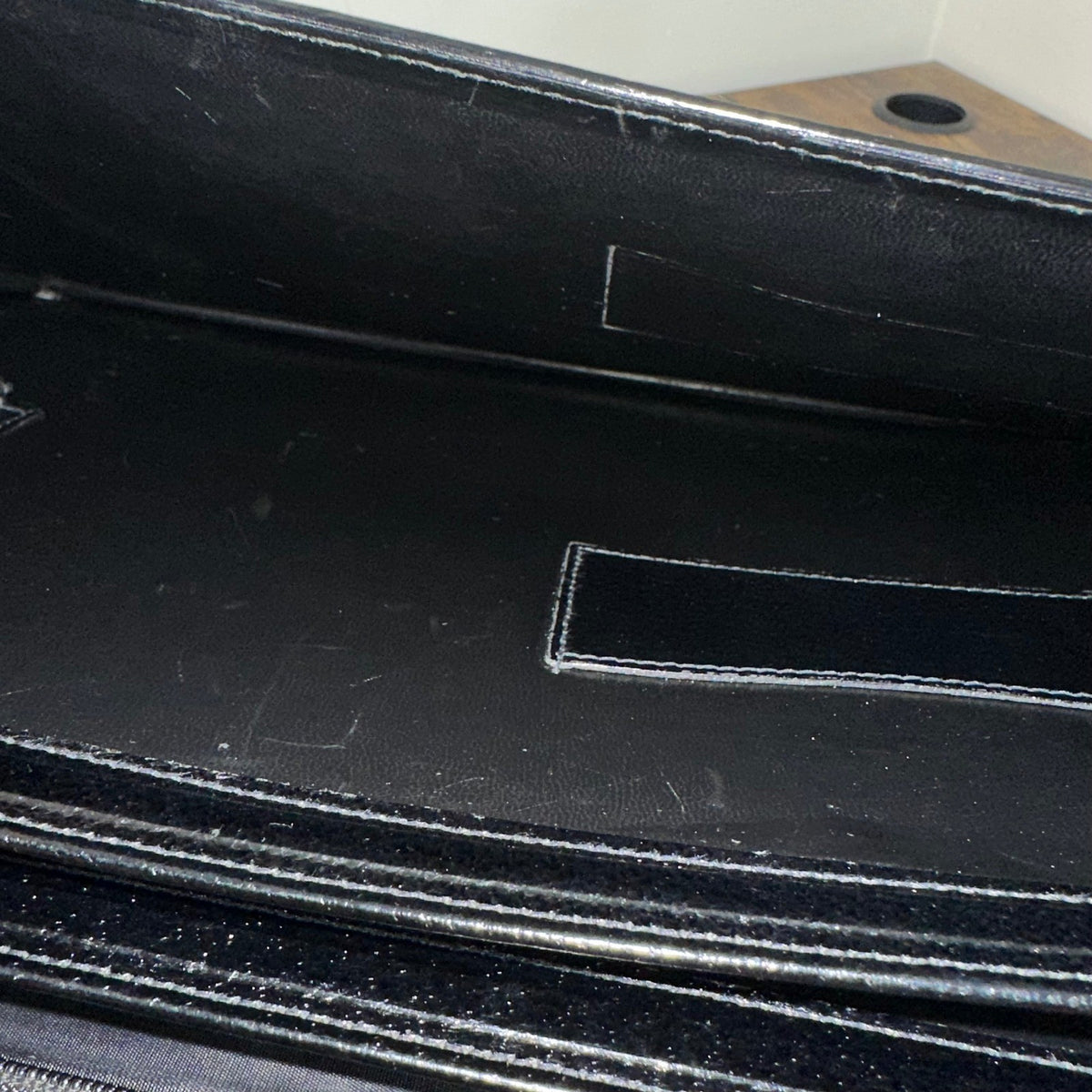 Salvatore Ferragamo Leather Briefcase Black Gold Hardware Made in Italy Business