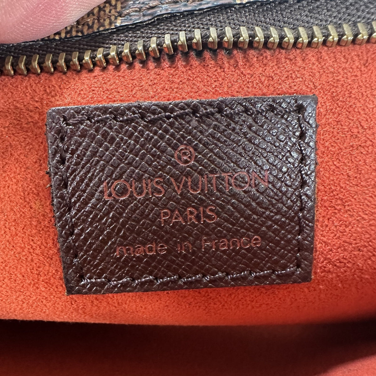 Louis Vuitton Damier Ebene Accessories Pochette Mini Brown Canvas Wristlet