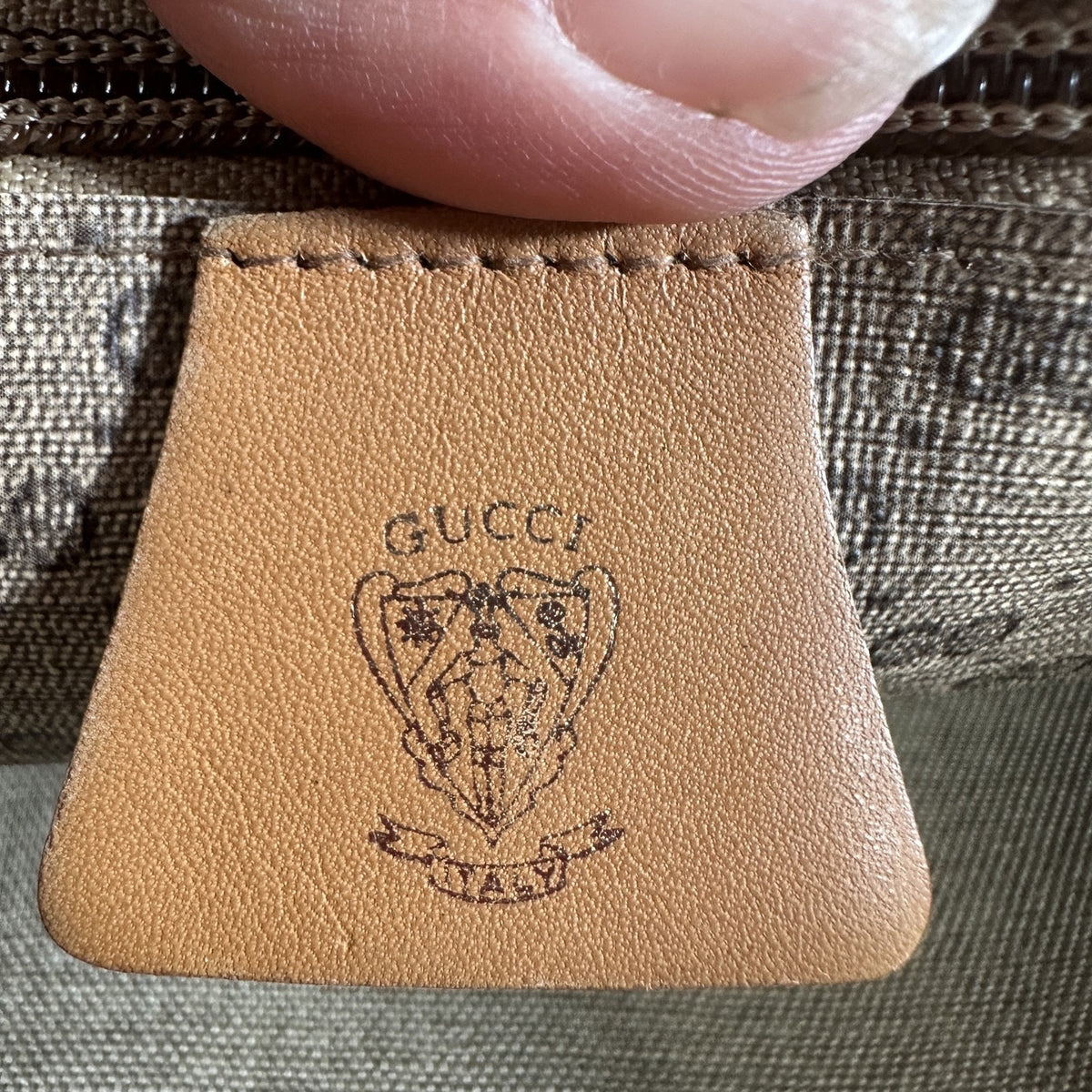 Gucci Micro GG Monogram Vintage Tote Bag Womens Large Brown Canvas Italy Web