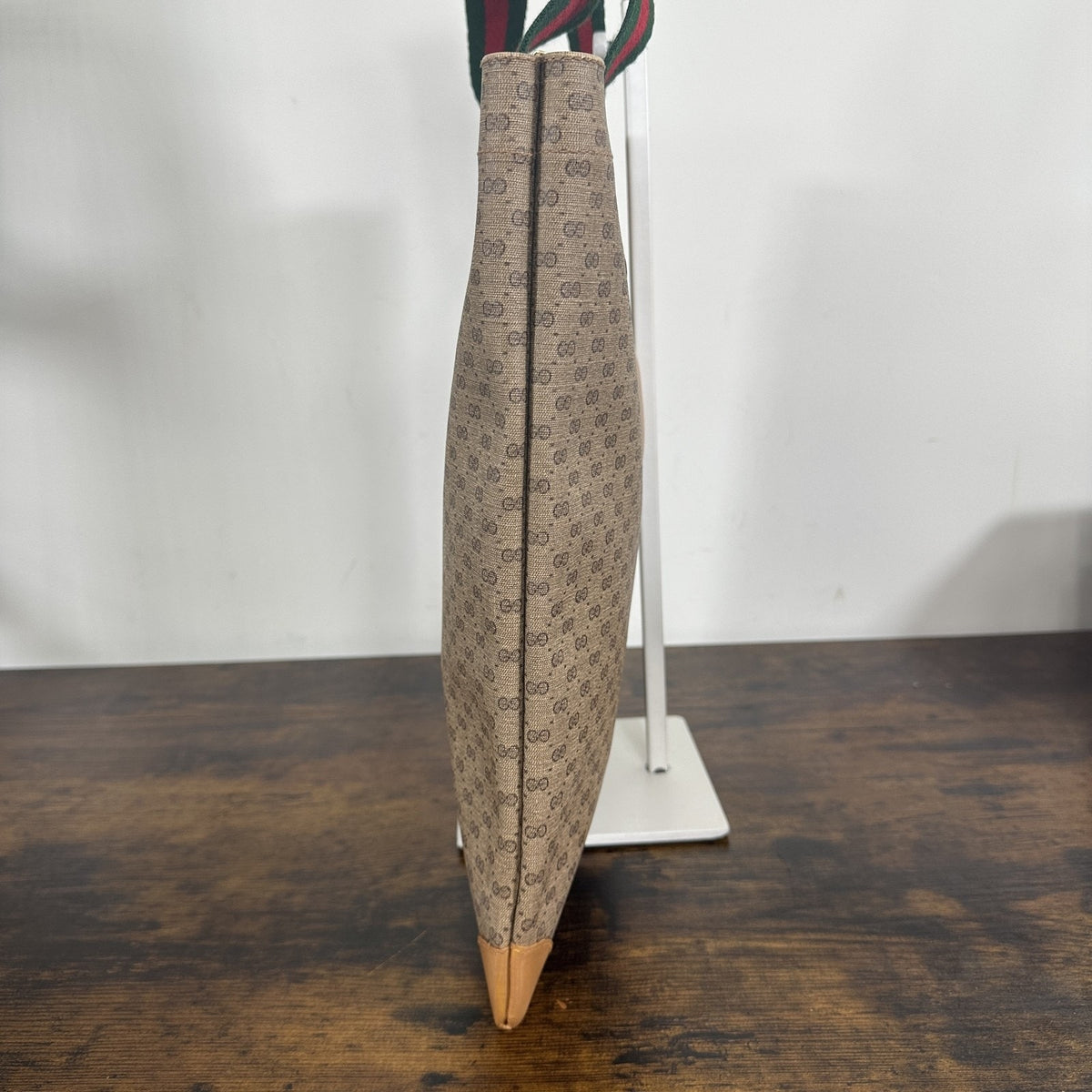Gucci Micro GG Monogram Vintage Tote Bag Womens Large Brown Canvas Italy Web